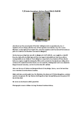 A preview of a PDF biography for Bond, John Crewdson Ashton